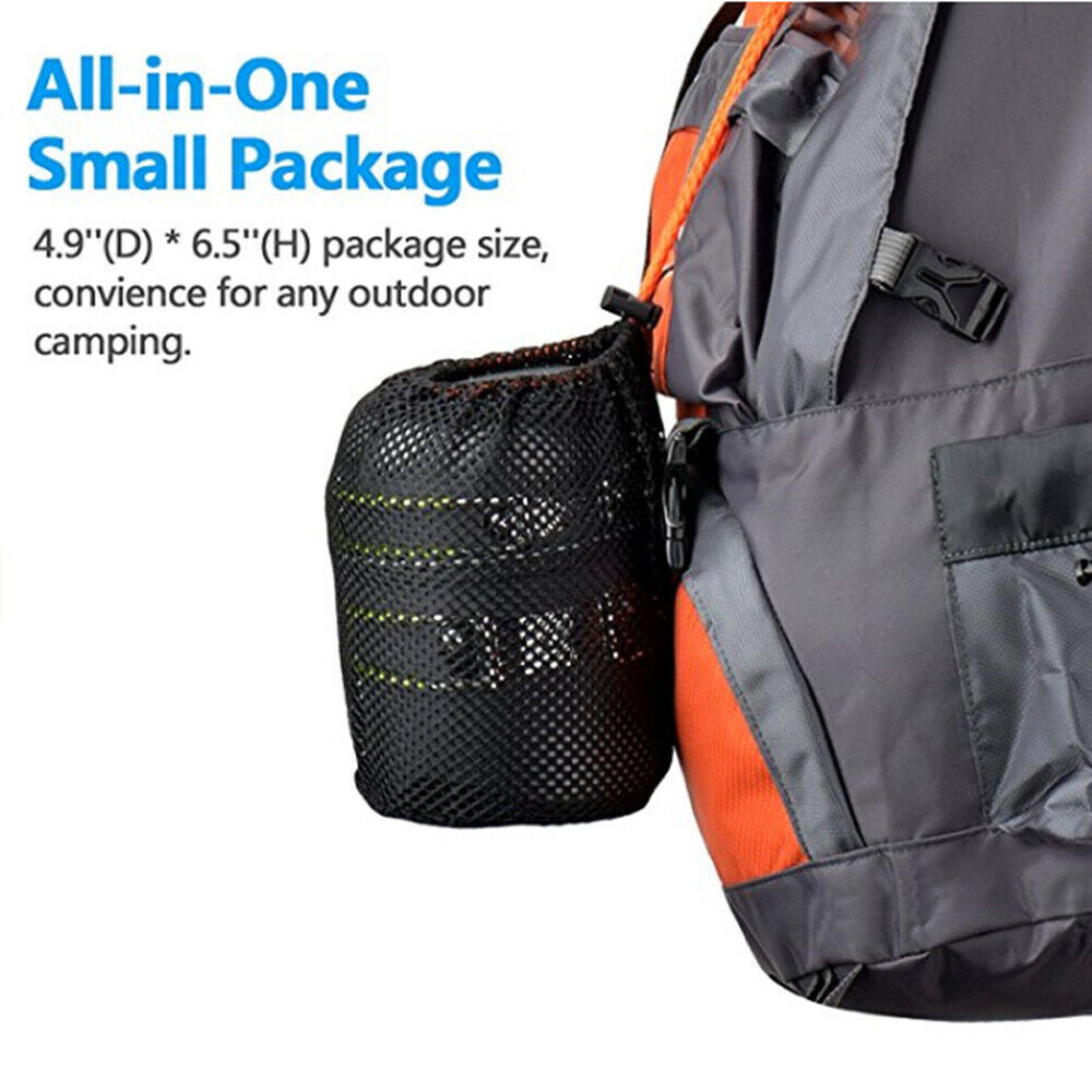 Ultralight Portable Picnic Cookware Set - Outdoor Pot Pan,  Stove Set with Piezo Ignition & Cookware