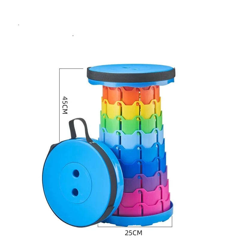 Premium Collapsible Portable Stool - Folding Stool for Outdoor Camping, Fishing, Queuing and Musical Application.