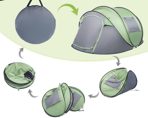 4 Person Pop Up Camping Tent - Waterproof and  Automatic Instant Setup