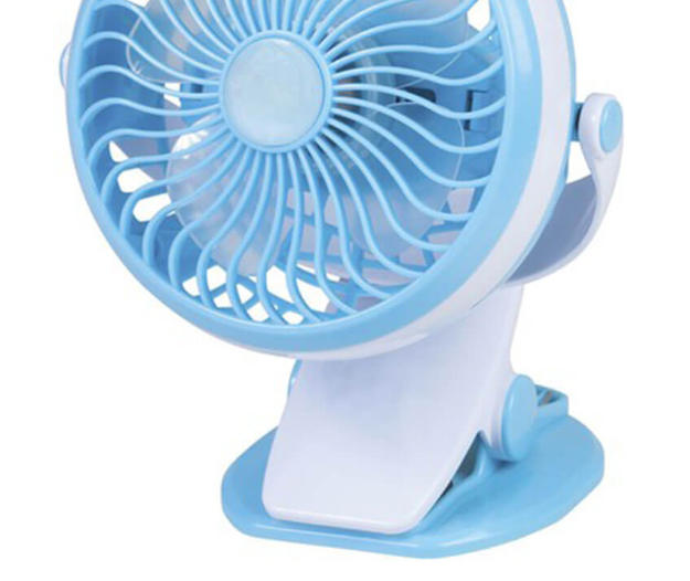 Mini Rechargeable Fan w/ Clamp Mount